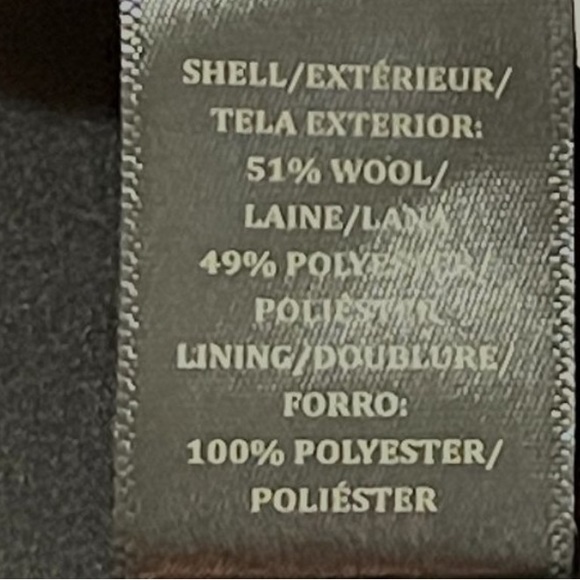 ANN Taylor winter coat small tie 51% wool, 49% polyester warm S wrap layers - Picture 6 of 6